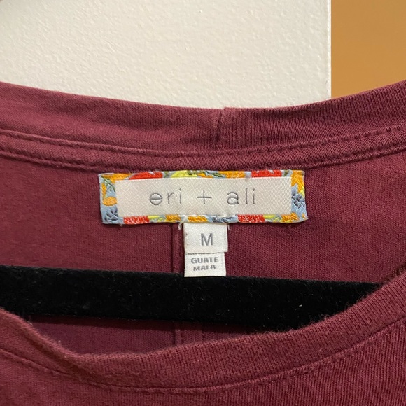 Anthropologie Eri + Ali Ruffle Hem Swing Top - Picture 3 of 5